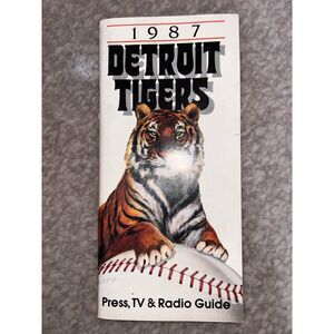 1987 Detroit Tigers Official Media Guide Book, Morris, Gibson, Parrish